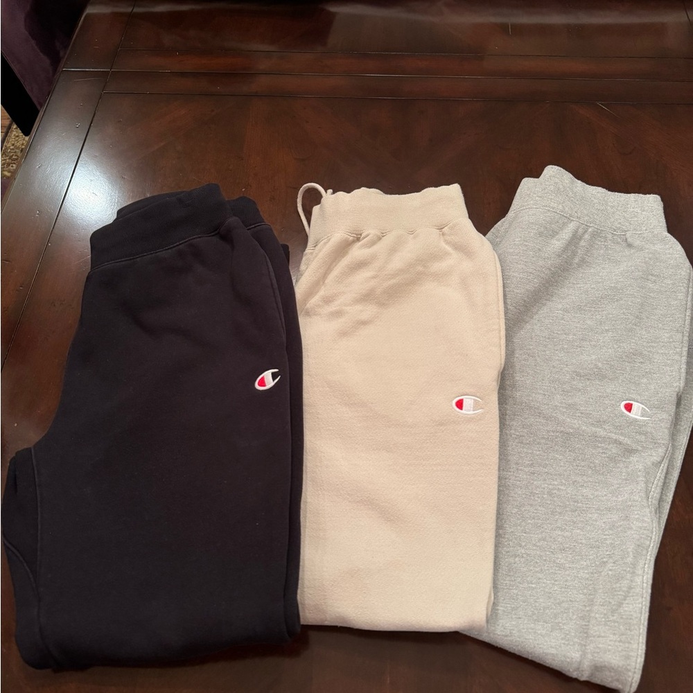 Champion Men's Joggers - Black, Tan, and Gray